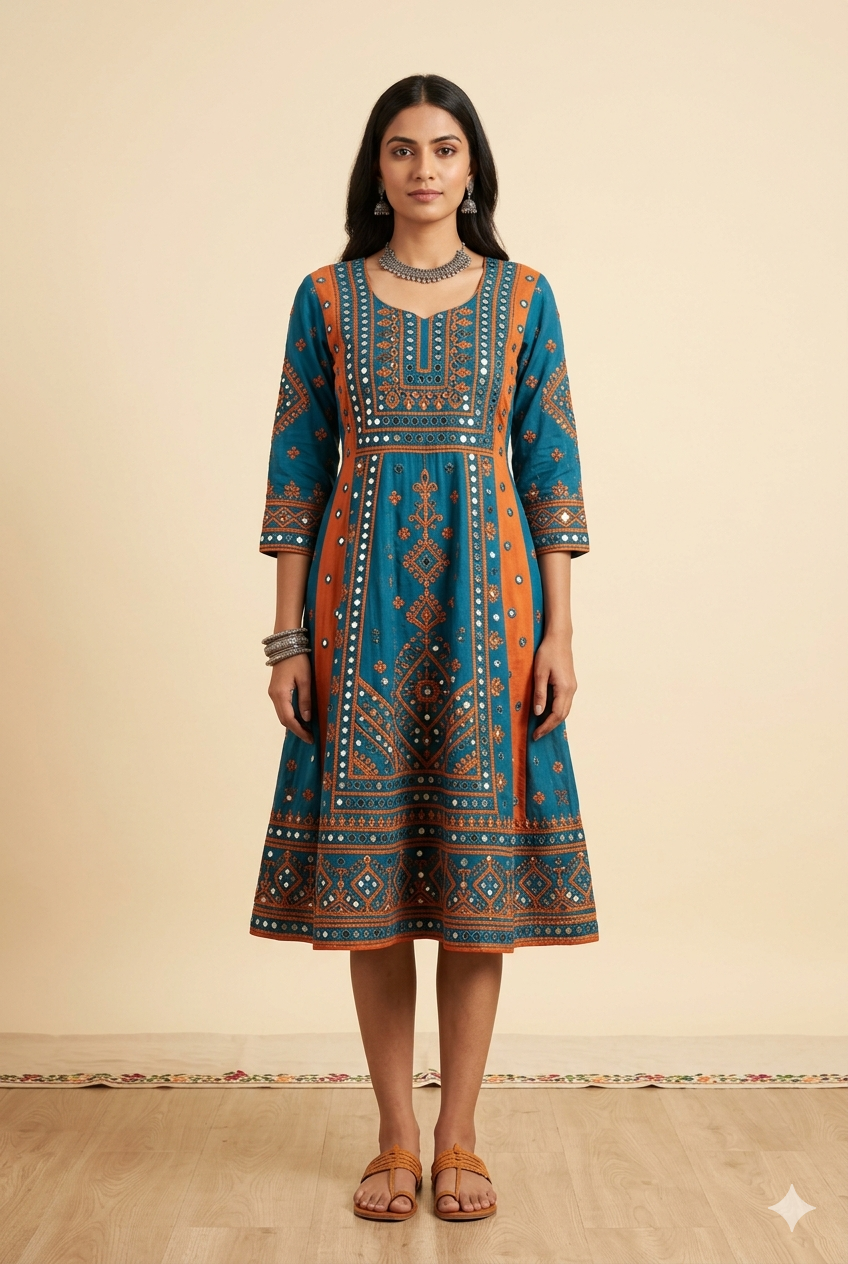 Mirror Work Dress